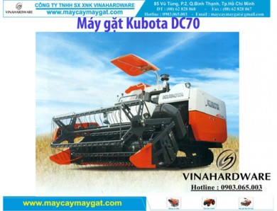 Giá máy gặt đập liên hợp kubota dc 70