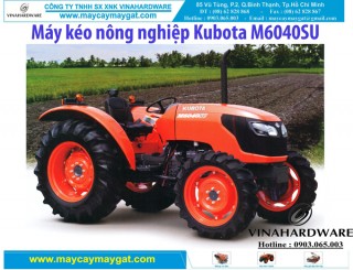 Máy kéo nông nghiệp kubota M6040 SU lốp gai cao và gai thấp
